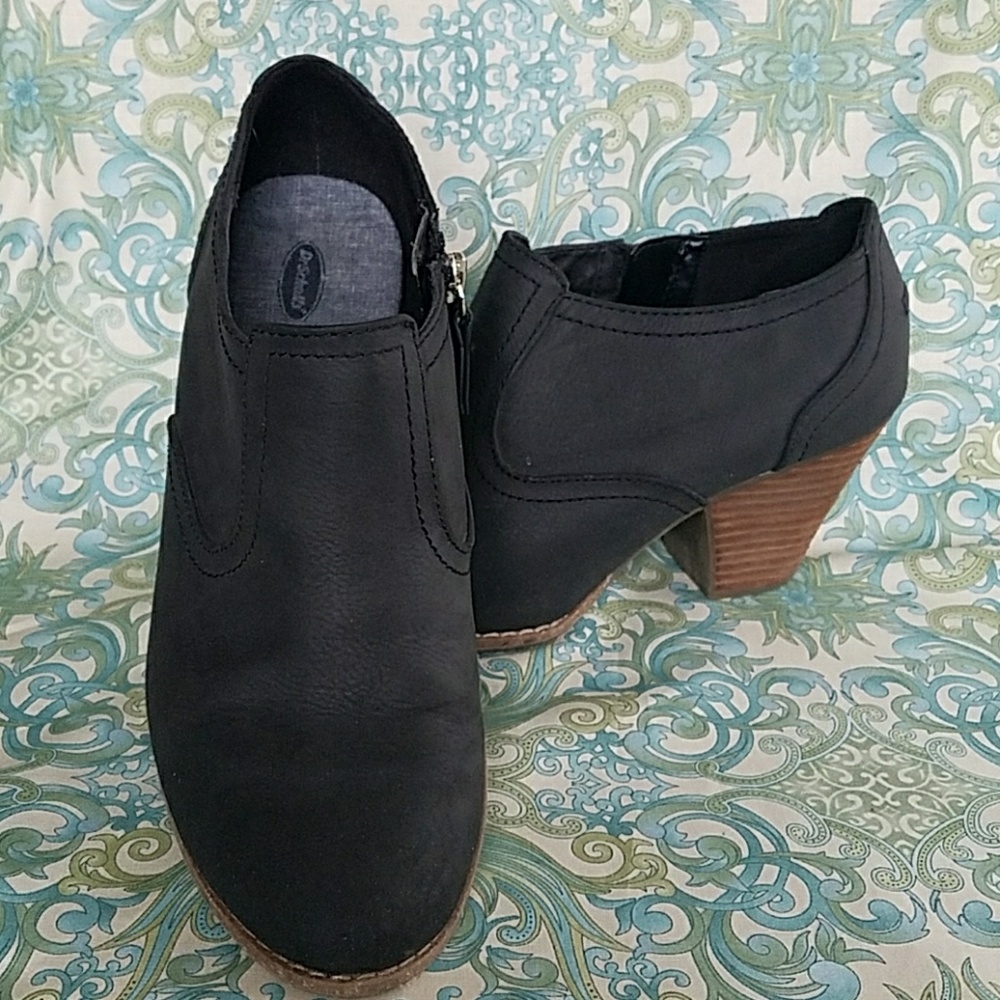 Dr Scholl's gray bootie 3" heel